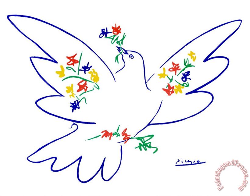 Dove of Peace painting - Pablo Picasso Dove of Peace Art Print