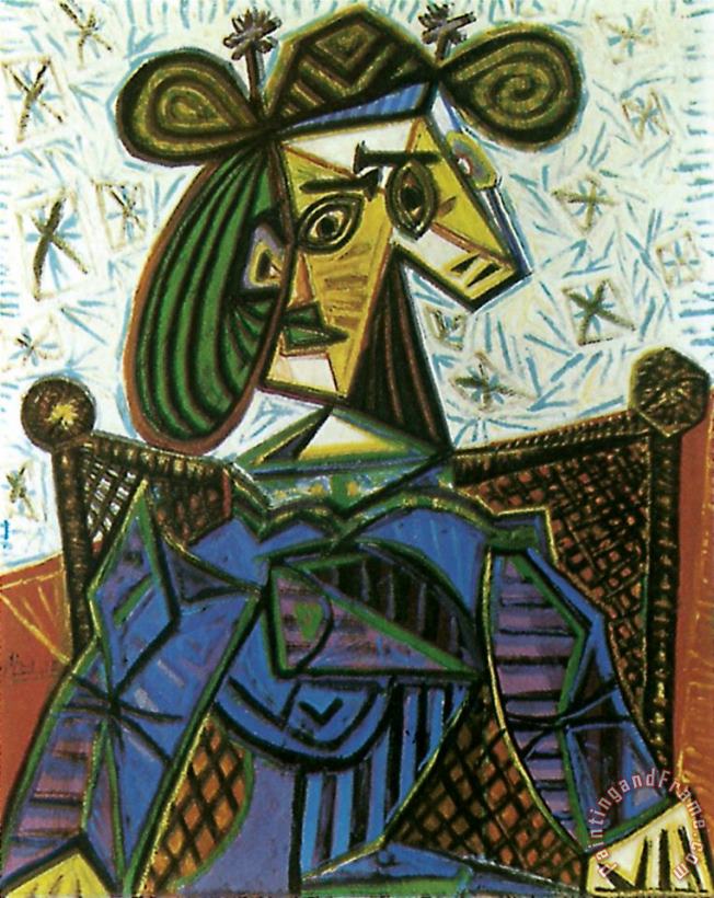 Pablo Picasso Femme Assise Dans Un 1941 Art Print