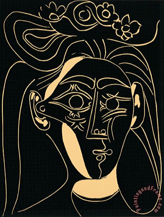 Pablo Picasso Femme Au Chapeau Fleuri Art Print