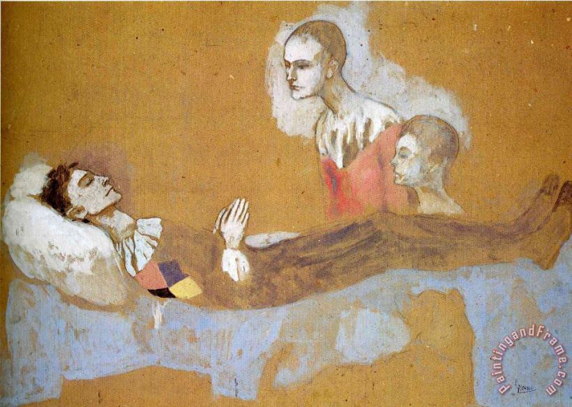 Harlequin S Death 1906 painting - Pablo Picasso Harlequin S Death 1906 Art Print