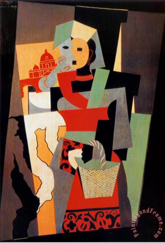 L Italienne C 1917 painting - Pablo Picasso L Italienne C 1917 Art Print