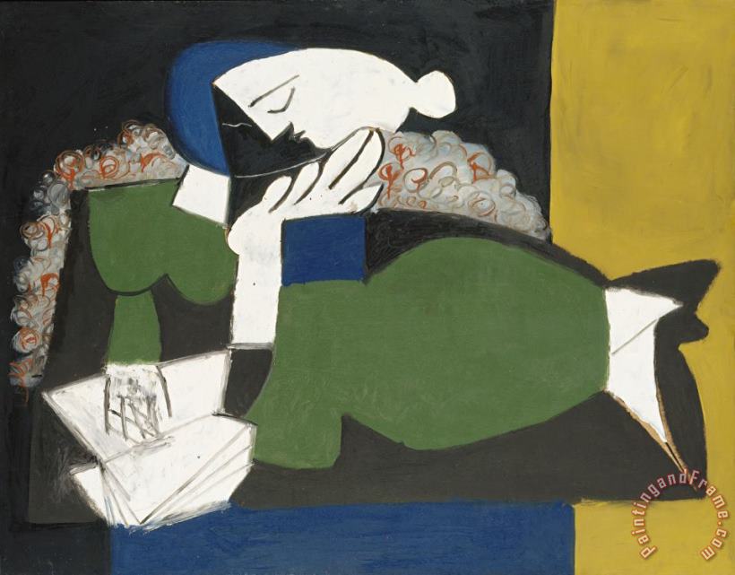 Pablo Picasso La Liseuse (girl Reading) Art Painting