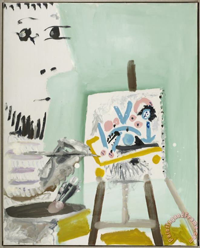 Le Peintre Et Son Chevalet painting - Pablo Picasso Le Peintre Et Son Chevalet Art Print