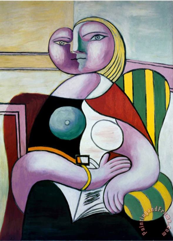 Lecture Woman Reading painting - Pablo Picasso Lecture Woman Reading Art Print