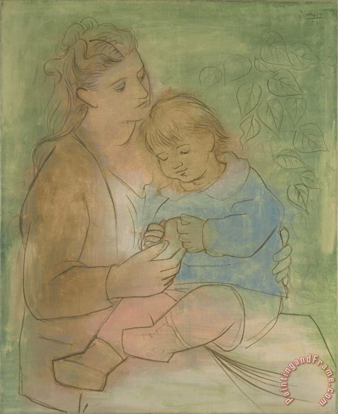 Pablo Picasso Mother And Child Art Painting