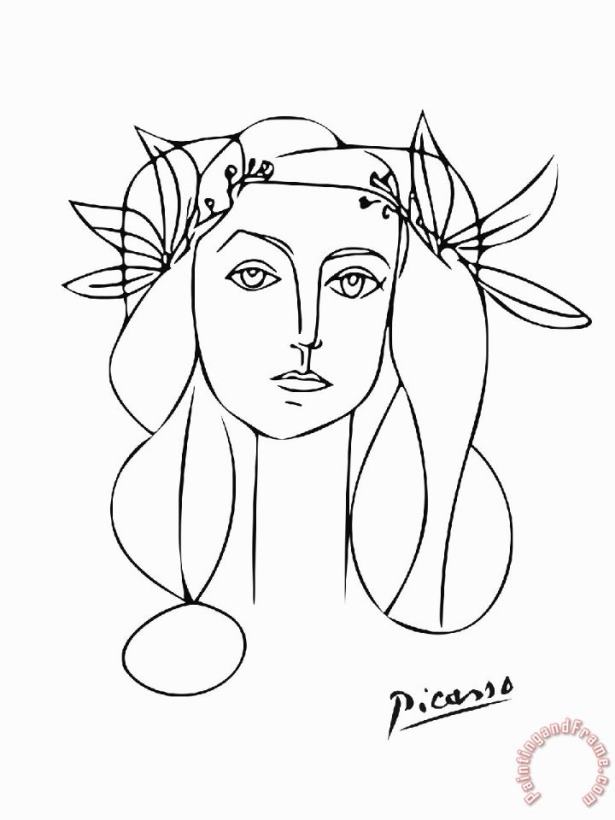 Portrait of Francoise Gilot painting - Pablo Picasso Portrait of Francoise Gilot Art Print