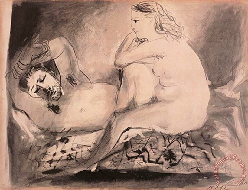 Schlafender C 1942 painting - Pablo Picasso Schlafender C 1942 Art Print