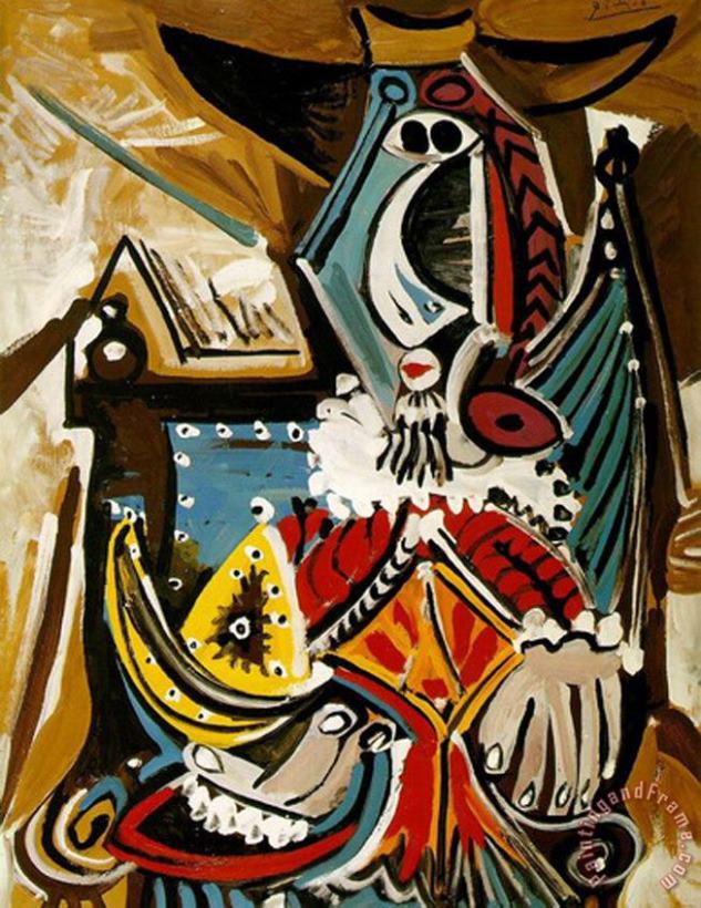 Pablo Picasso The Man in The Golden Helmet Art Painting