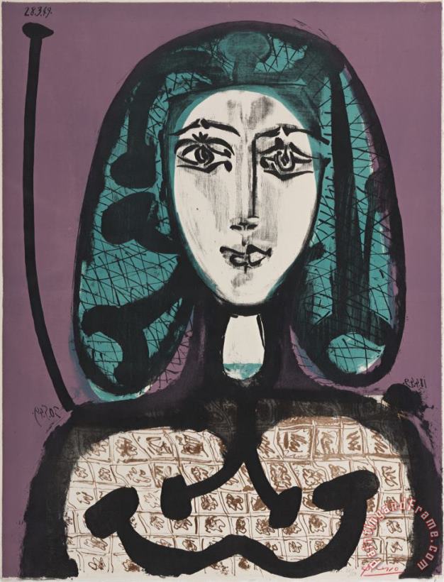 Pablo Picasso Woman with Hairnet Art Print