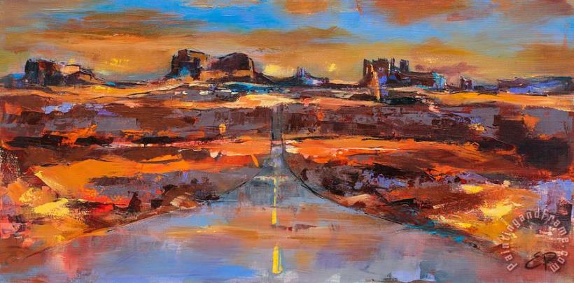 The Land of Rock Towers painting - pallet The Land of Rock Towers Art Print