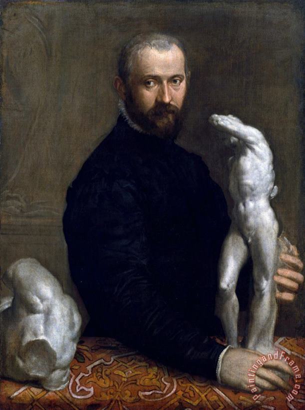 Portrait of Alessandro Vittoria painting - Paolo Caliari Veronese Portrait of Alessandro Vittoria Art Print