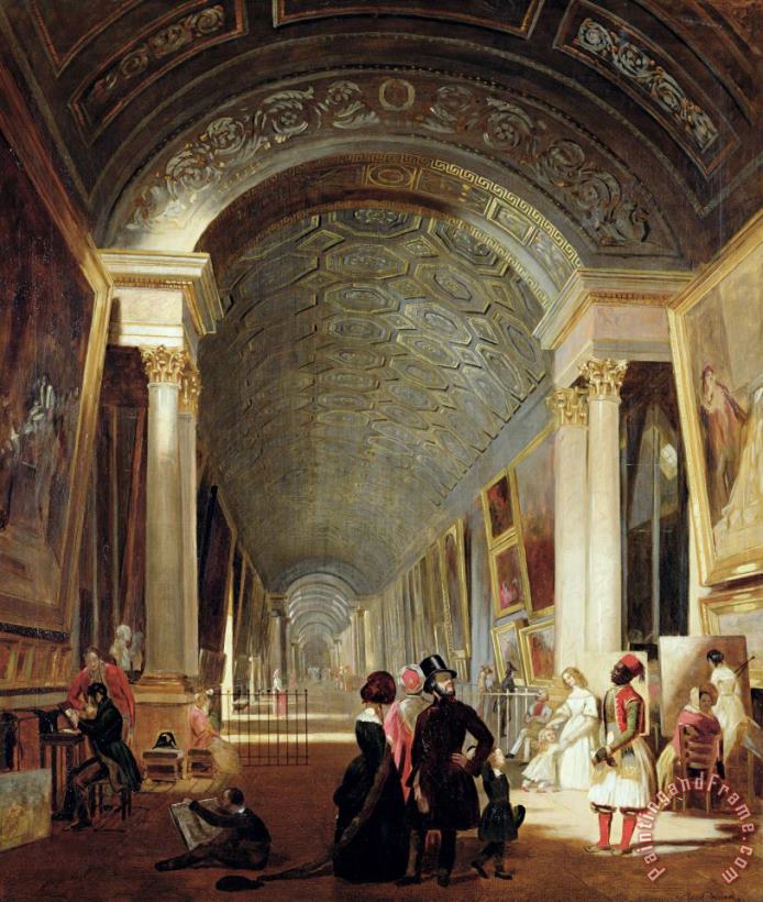 Patrick Allan Fraser View of the Grande Galerie of the Louvre Art Painting