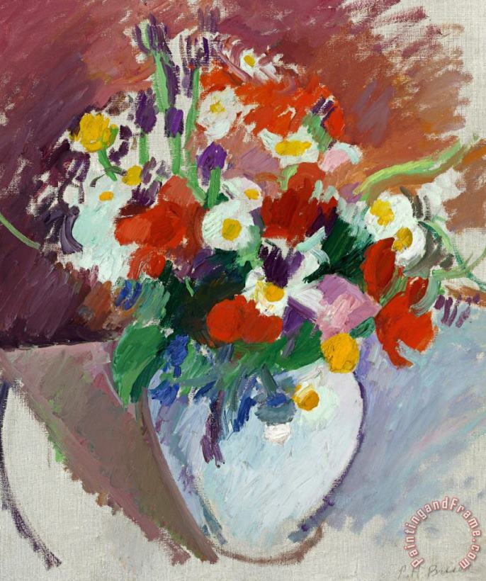 Patrick Henry Bruce Still Life: Flowers in a Vase Art Painting