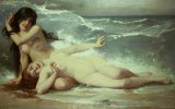 Paul Albert Laurens - Catching waves painting