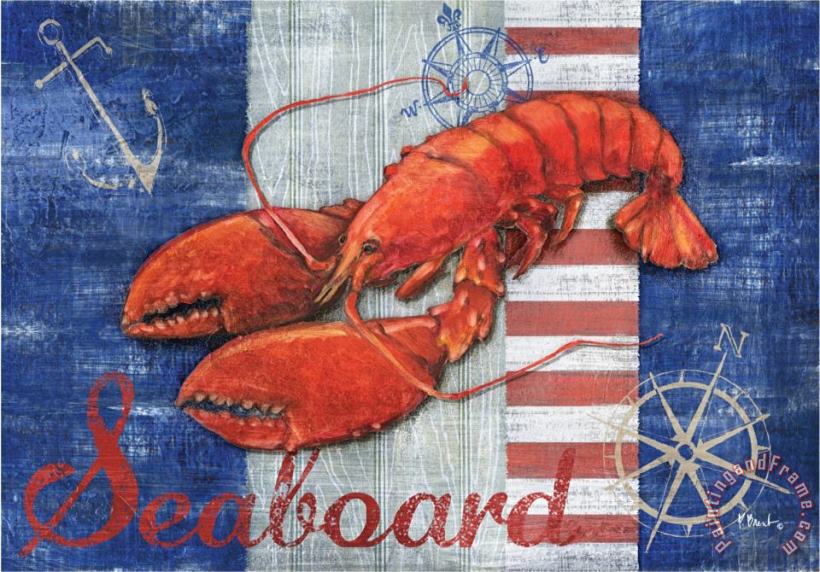 Maritime Lobster painting - Paul Brent Maritime Lobster Art Print