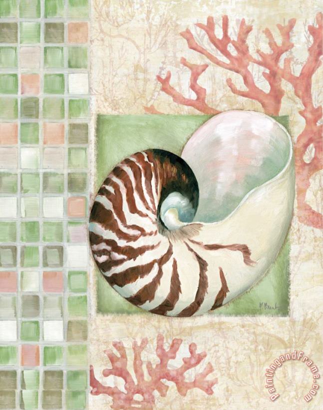 Mosaic Shell Collage I painting - Paul Brent Mosaic Shell Collage I Art Print