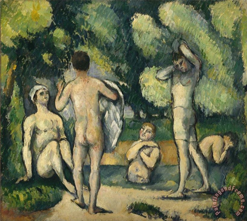 Paul Cezanne Bathers C 1880 Oil on Canvas Art Print