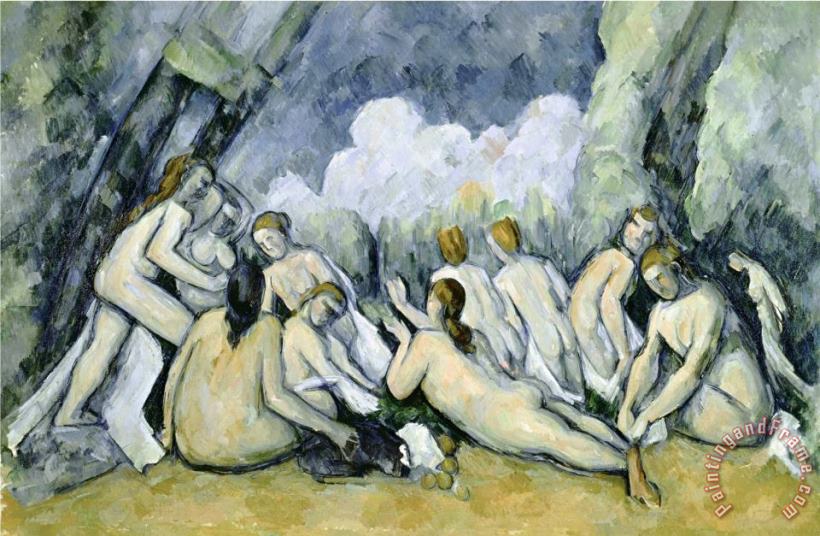 Bathers Les Grandes Baigneuses painting - Paul Cezanne Bathers Les Grandes Baigneuses Art Print