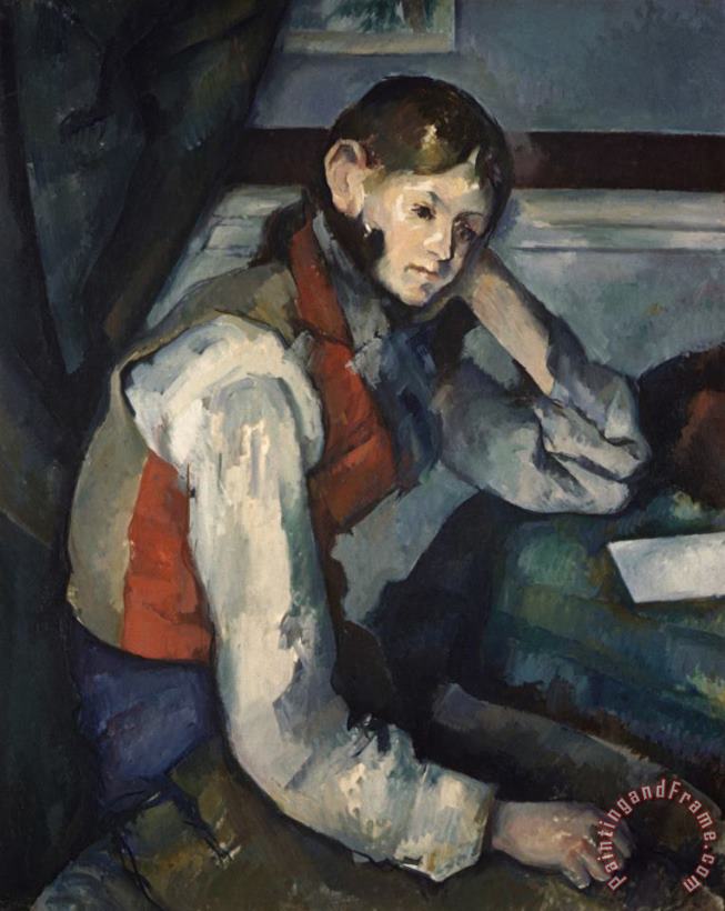 Boy in a Red Waistcoat painting - Paul Cezanne Boy in a Red Waistcoat Art Print