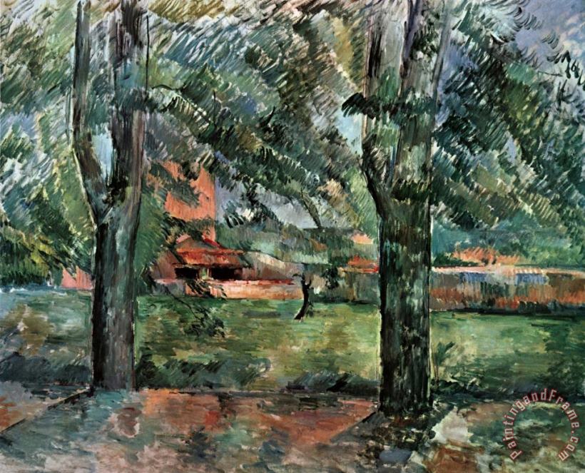 Paul Cezanne Field at Jas De Bouffan Art Print