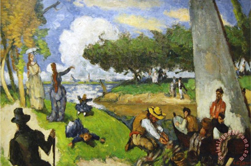 Paul Cezanne Fishermen a Fantastic Scene Art Painting