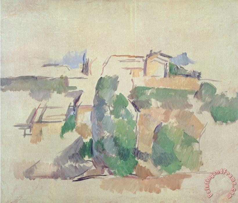 Paul Cezanne House on a Hill Close to Aix En Provence Art Painting