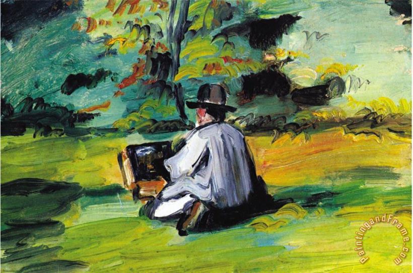 Painter at Work painting - Paul Cezanne Painter at Work Art Print