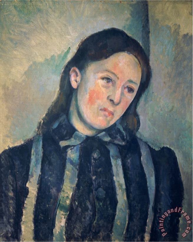 Portrait of Madame Cezanne with Loosened Hair 1890 92 painting - Paul Cezanne Portrait of Madame Cezanne with Loosened Hair 1890 92 Art Print