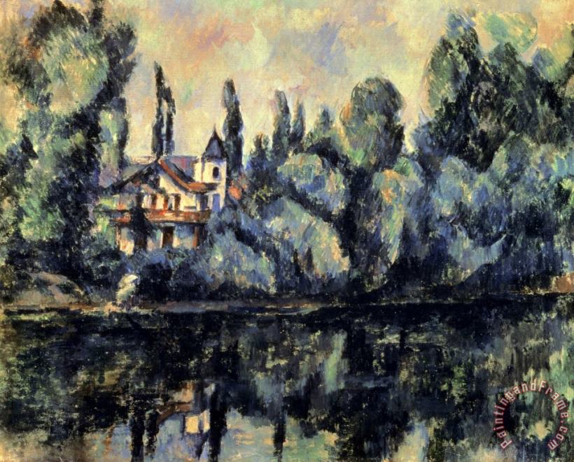 Shores of Marne painting - Paul Cezanne Shores of Marne Art Print
