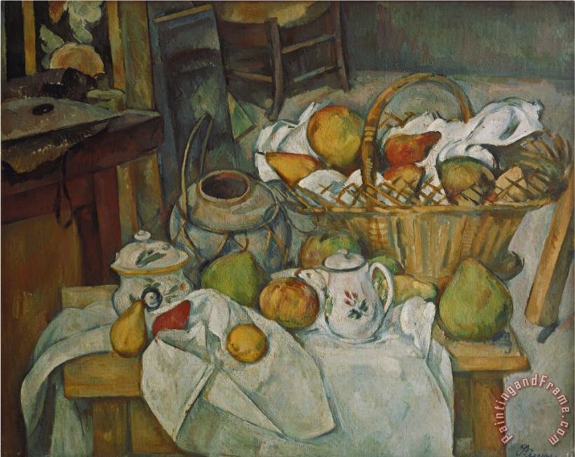 Paul Cezanne Still Life with a Basket of Fruit 1888 90 Art Print