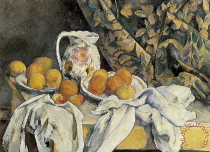 Paul Cezanne Still Life with Drapery Art Painting