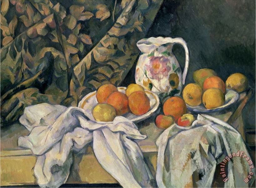 Paul Cezanne Still Life with Drapery Circa 1899 Art Painting