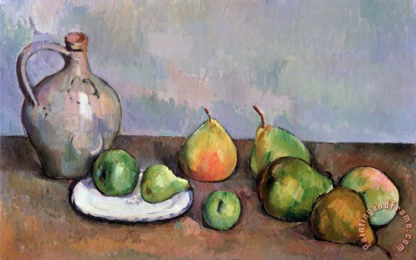 Paul Cezanne Still Life with Pitcher and Fruit Art Painting