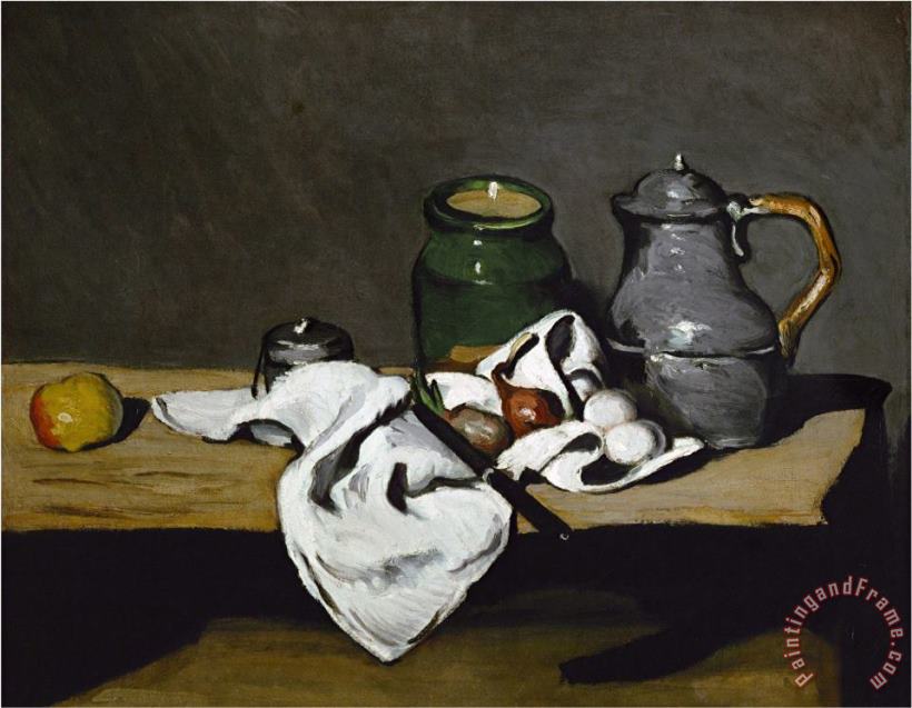 Still Life with Teapot painting - Paul Cezanne Still Life with Teapot Art Print
