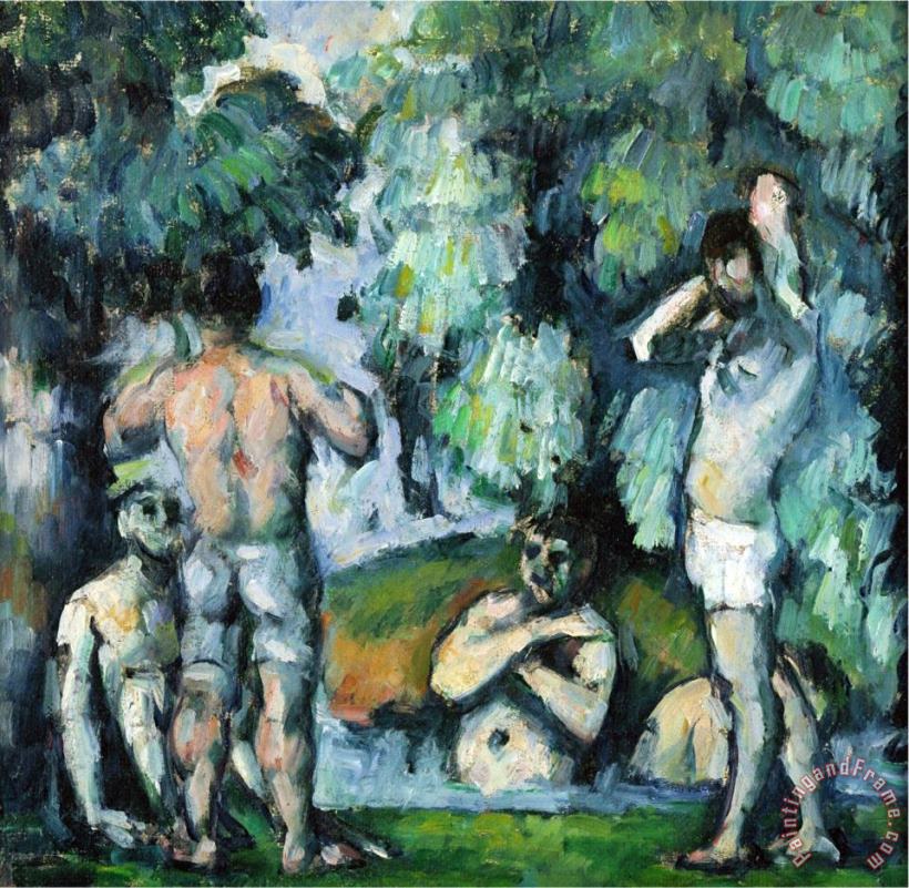 The Five Bathers 1875 77 painting - Paul Cezanne The Five Bathers 1875 77 Art Print