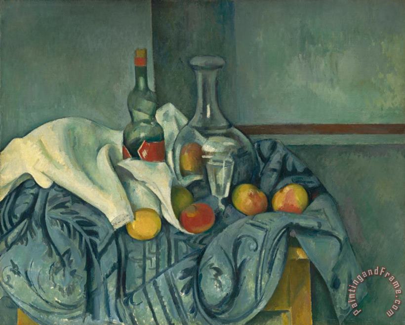 Paul Cezanne The Peppermint Bottle Art Painting
