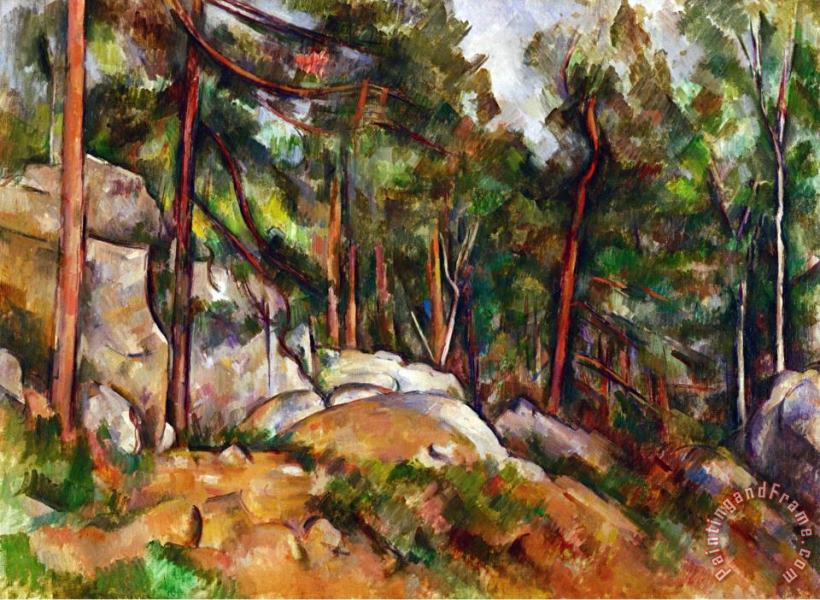 Paul Cezanne The Rocks in The Park of The Chateau Noir 1898 1899 Art Painting