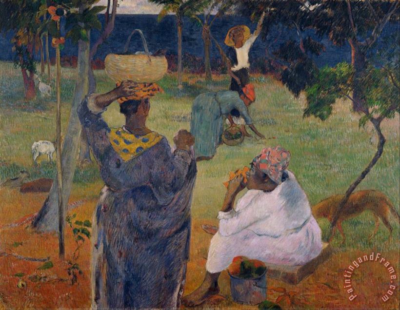 Paul Gauguin Among The Mangoes at Martinique Art Print