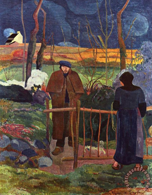 Guten Morgen Herr Gauguin painting - Paul Gauguin Guten Morgen Herr Gauguin Art Print