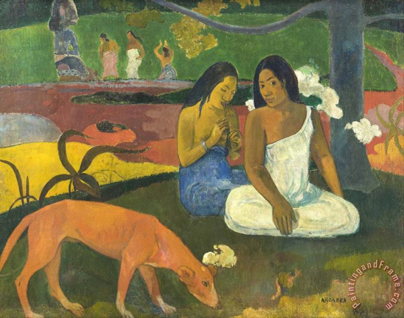 Joyfulness(arearea) painting - Paul Gauguin Joyfulness(arearea) Art Print