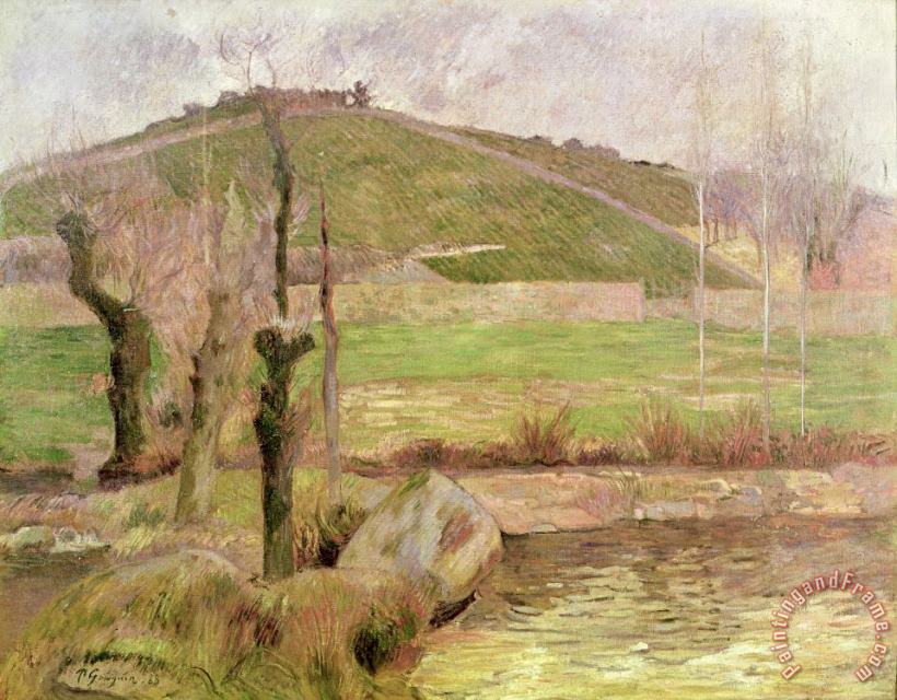 Landscape near Pont Aven painting - Paul Gauguin Landscape near Pont Aven Art Print