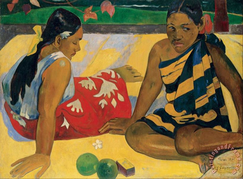 Paul Gauguin Parau Api. What News Art Print