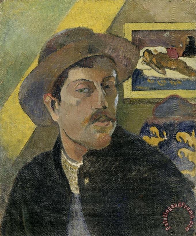 Paul Gauguin Self Portrait with a Hat Art Painting