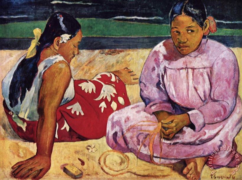 Paul Gauguin Tahitian Women on The Beach Art Painting