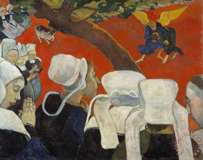 Paul Gauguin Vision of The Sermon (jacob Wrestling with The Angel) Art Print