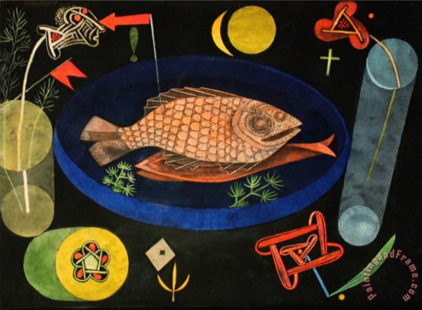 Paul Klee Around The Fish Art Painting