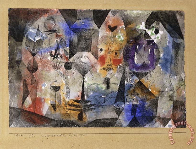 Paul Klee Concentrierter Roman Art Painting