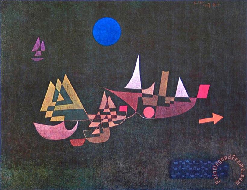 Departure of The Ships 1927 painting - Paul Klee Departure of The Ships 1927 Art Print
