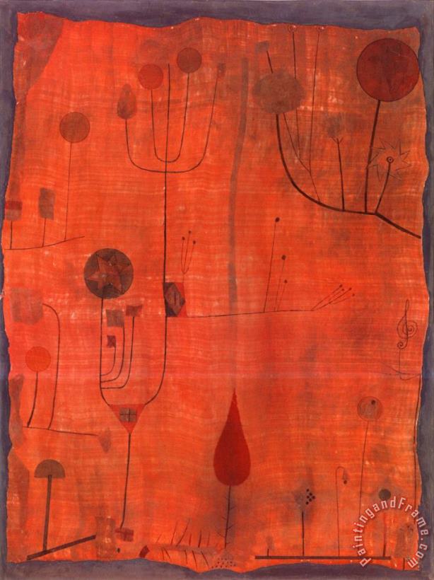 Paul Klee Fruchte Auf Rot C 1930 Art Painting