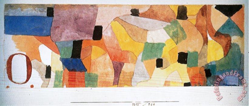 O 1915 painting - Paul Klee O 1915 Art Print